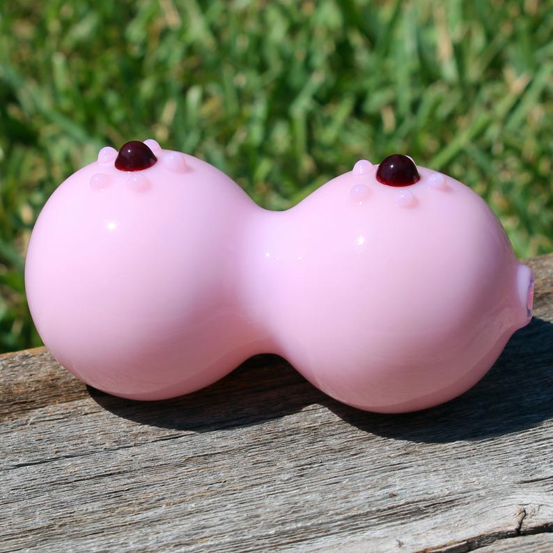 4.5" Funny Glass Smoking Pipes Bowls for Smoke Spoof Prank Boobs Man's Penis Phallus Dick Pipe Tobacco Bowl Handmade Unique Gift Heavy Cute image 6