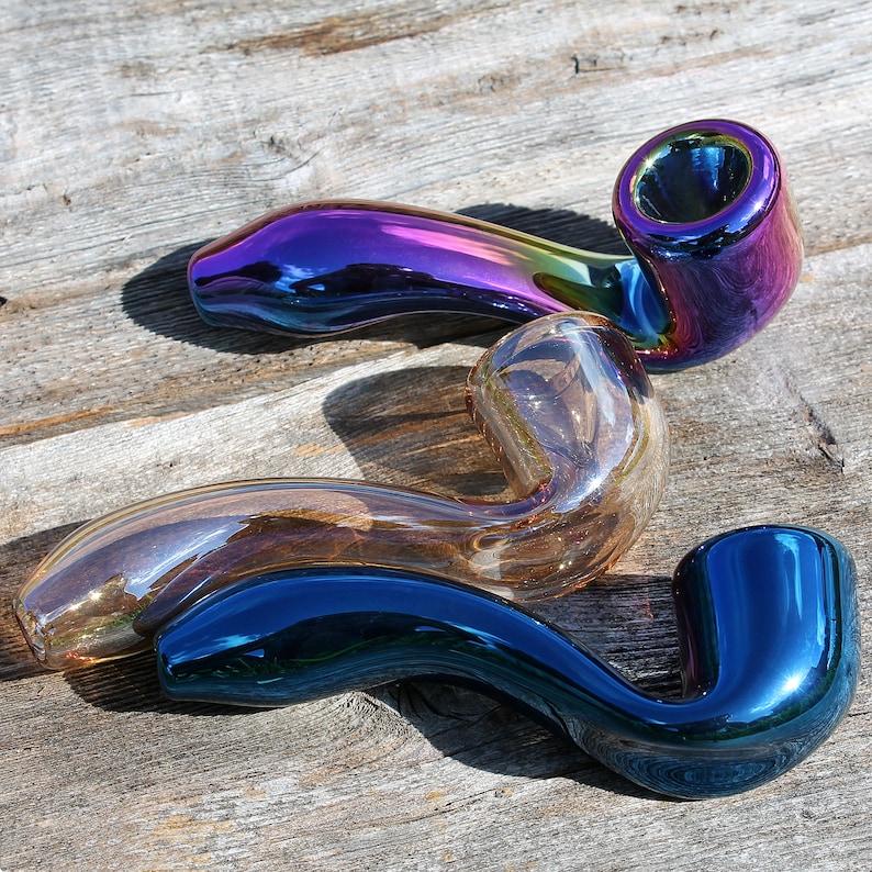 4.3 Sherlock Holmes Glass Smoke Bowl Metallic Smoking Pipes Etsy