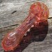 4.5' Pink Gold Fumed Glass Smoke Bowl Clear Solid Smoking Pipes Tobacco Bowls Pipe Collectible Girly Gift Unique Color Changing Spoon 