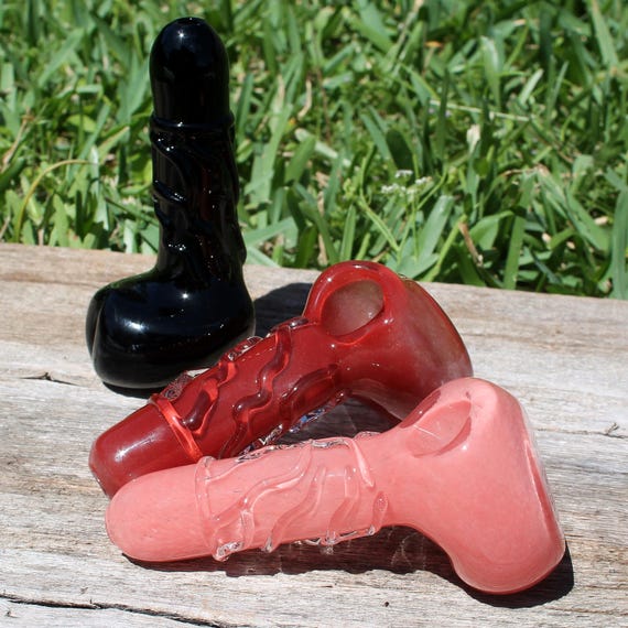 4.5" Funny Glass Smoking Pipes Bowls for Smoke Spoof Prank Boobs Man's Penis Phallus Dick Pipe Tobacco Bowl Handmade Unique Gift Heavy Cute