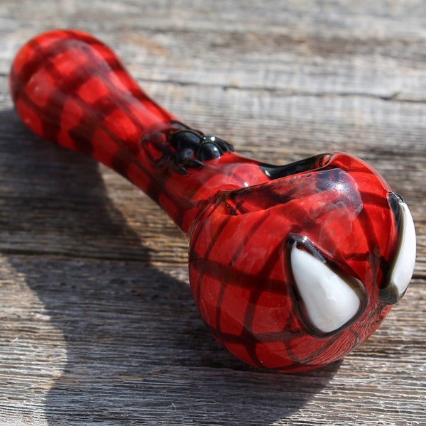 4" Spider-man Glass Smoke Bowl Unique Smoking Pipes Tobacco Bowls Pipe Red Spider Man Handmade Collectible Gift Super Hero Heavy Duty