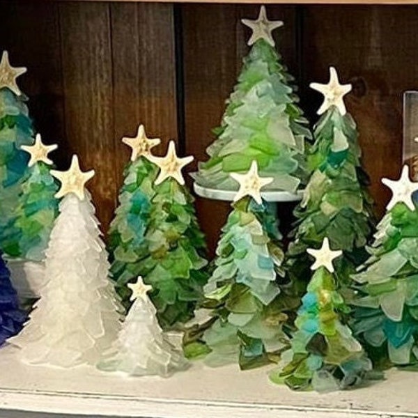 5" Sea Glass Coastal Christmas Tree (Custom Order!)