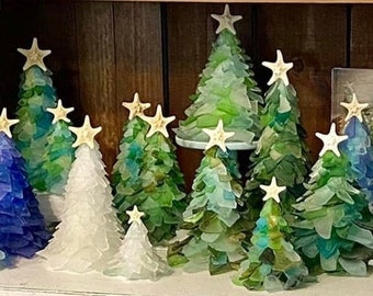 8" Sea Glass Coastal Christmas Tree (Custom Order!)