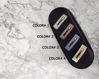 French Acetate Hair Barrette, Chic Square Hair Clip, Cellulose Acetate Hair Accessory for Teen Girl, Tortoiseshell Minimalist Hairpin,