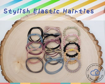 Daily Stylish Elastic Hairties -  Hair Elastic String - Daily Hairties - Ponytail Hairties -  Gift hair accessories
