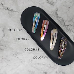 Tortoise French Modern Hair Clips Snap Holder Glossy Trendy Gift Accessories Cute Resin acrylic handmade