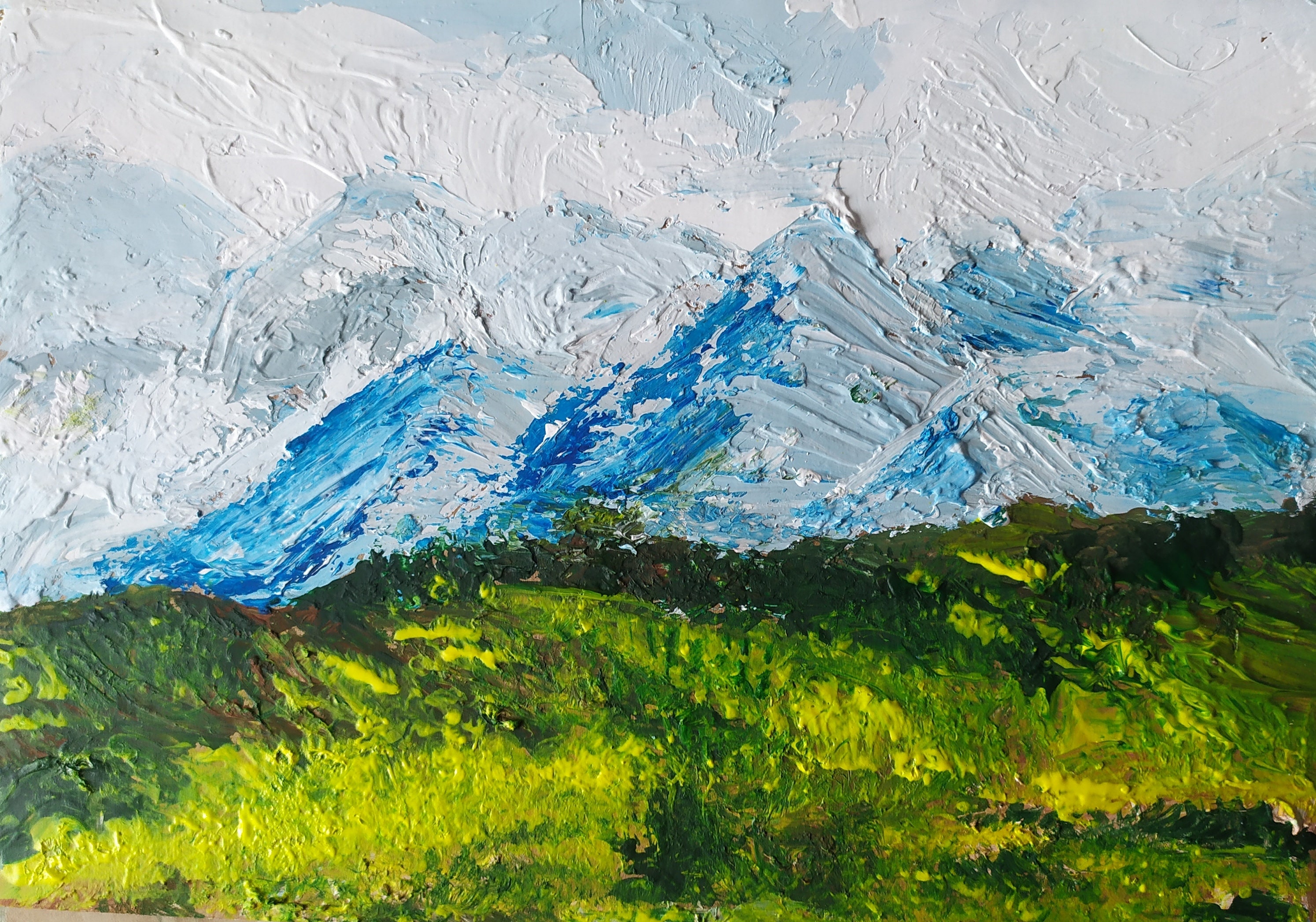 Colorado Landscape Colorado painting Mountains Colorado Etsy