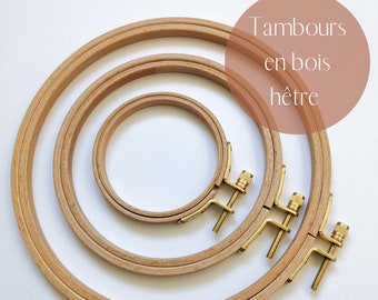 Beech Wood Embroidery Hoops, Embroidery Hoops with Gold Screw, Cross Stitch Embroidery Frame, 8-18cm in Diameter