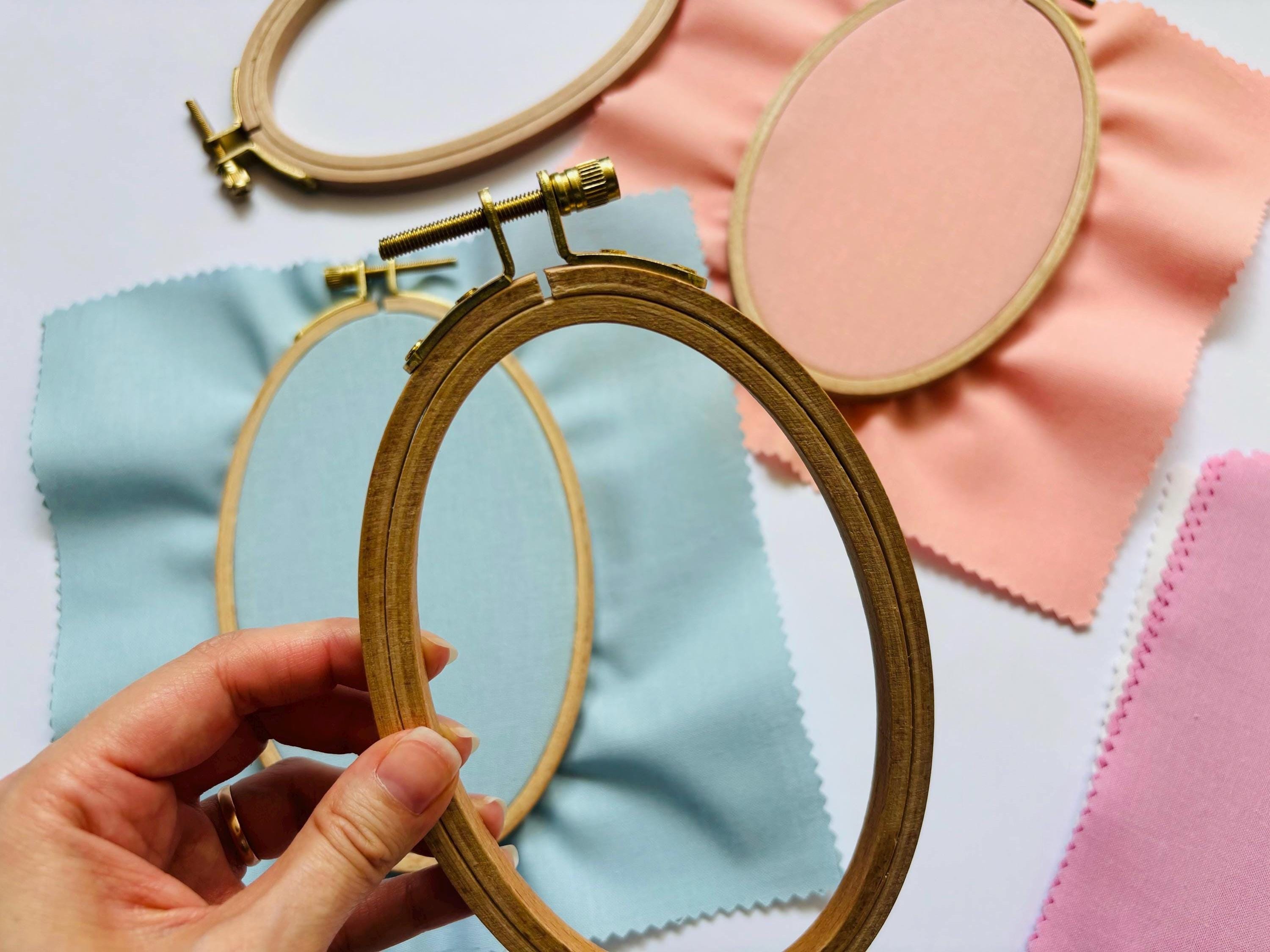 Set Di Cerchi Da Ricamo In Legno Imitato Di 5 Misure Multiple, In