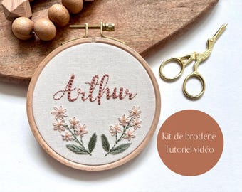 Kit de bordado personalizado para nombre, decoración de habitación de bebé, nombre de bebé, regalo de nacimiento