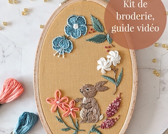 Embroidery kit for beginners, spring embroidery, relief embroidery, video guide