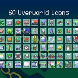 iOS 454 Icons Pokemon Ruby Sapphire Emerald Version iPhone IOS14 App Icons Pack Retro Game Theme Aesthetic Personalized Home Screen image 4