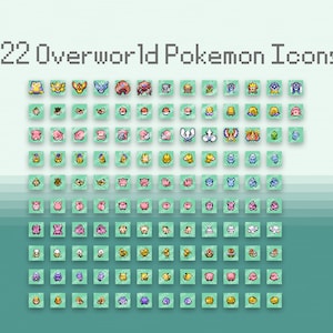 iOS 167 Icons Pokemon Fire Red Leaf Green iPhone IOS14 App Icons Pack Retro Game Theme Aesthetic Personalized Home Screen image 4