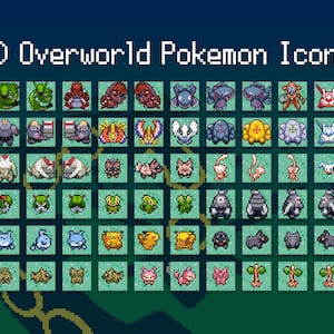 iOS 454 Icons Pokemon Ruby Sapphire Emerald Version iPhone IOS14 App Icons Pack Retro Game Theme Aesthetic Personalized Home Screen image 6