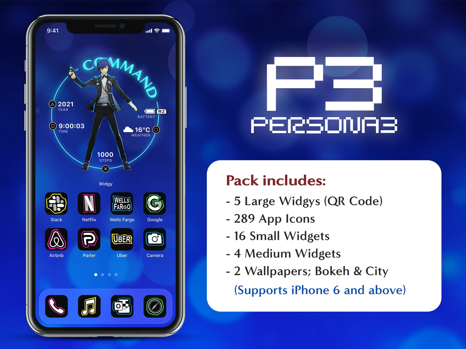 IOS 289 Iconos / Persona 3 iPhone IOS14 App Icons Pack