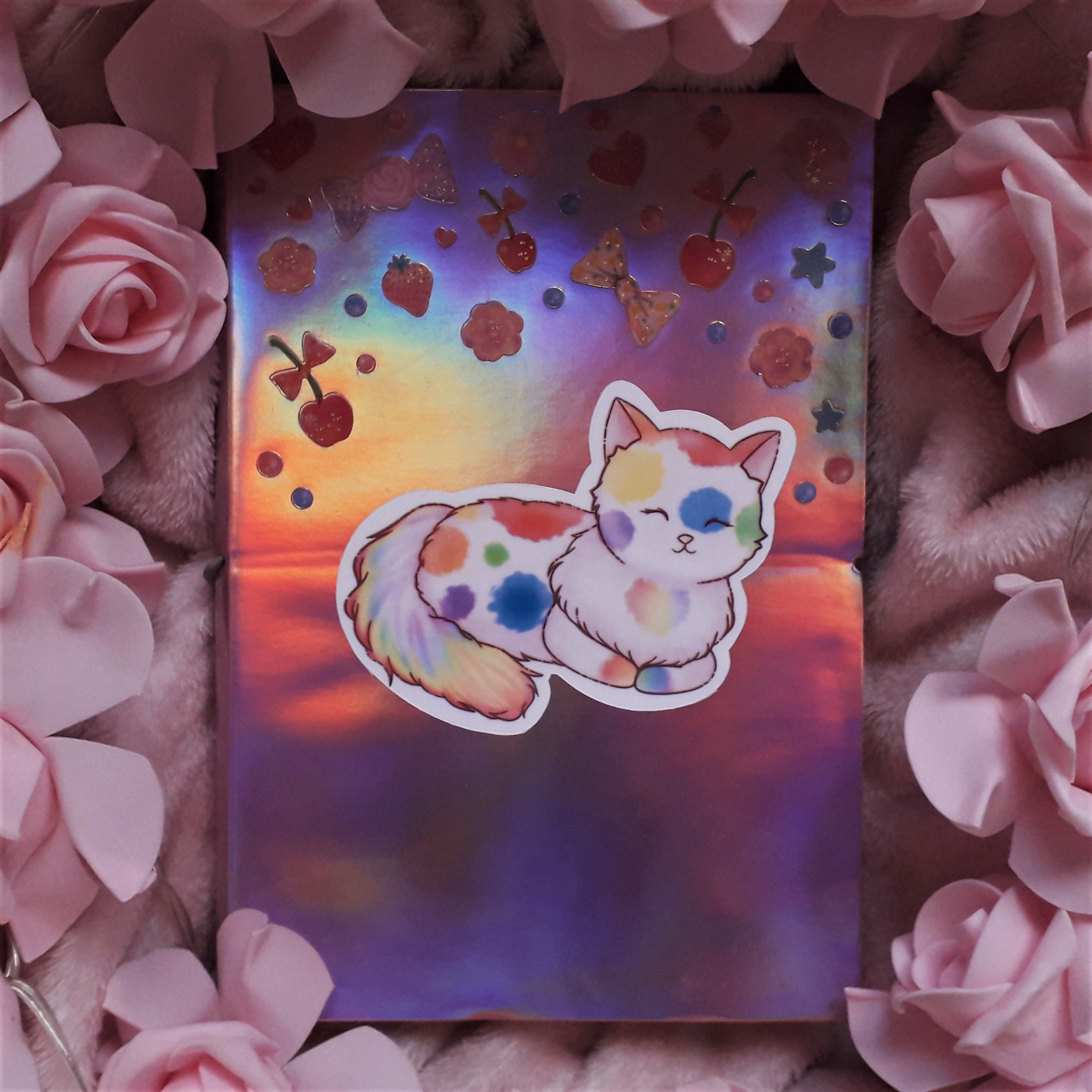LGBTQ Pride Cute Cat Stickers Gay Lesbian Bi Pan Etsy UK