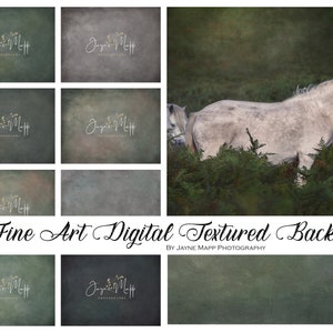 Secret Garden: Fine Art Portrait Painterly Texture Photoshop Overlays, Textures for Photoshop, PS Textures, digital backdrop Jpg.