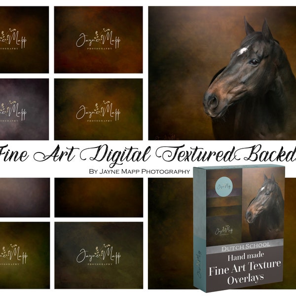 Dutch School: 8 Fine Art Portrait Painterly Texture Photoshop Overlays, Oils, Textures for Photoshop, browns Textures, digital backdrop Jpg.