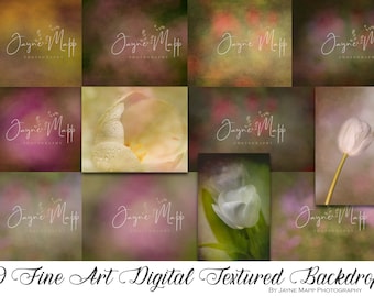Sweet Pea Fine Art Texture Overlays: Painterly Photoshop Backdrops (JPG)