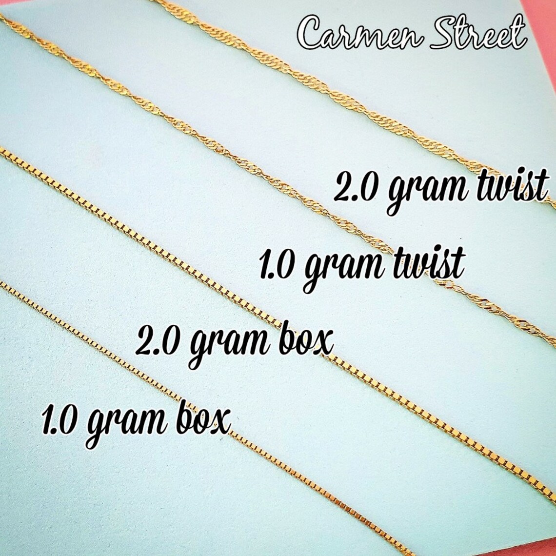 Gold Chains for Name Necklace CHAIN ONLY 14k Yellow Gold Etsy