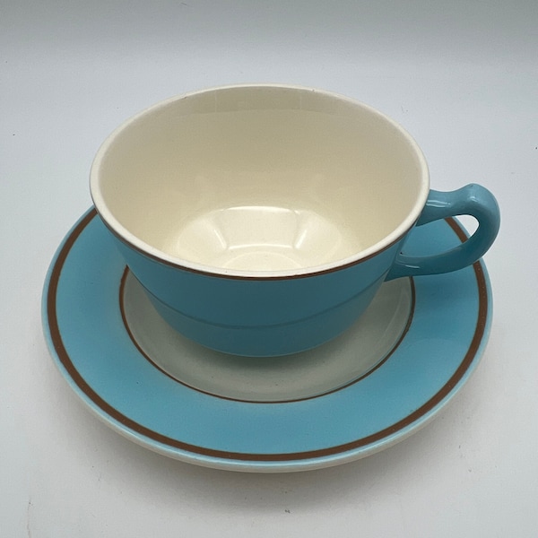 Vintage Homer Laughlin HLC2297 Tea Cup and Matching Saucer