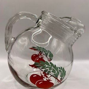 Vintage 1950s Anchor Hocking Tomato Juice Tilt Ball Pitcher