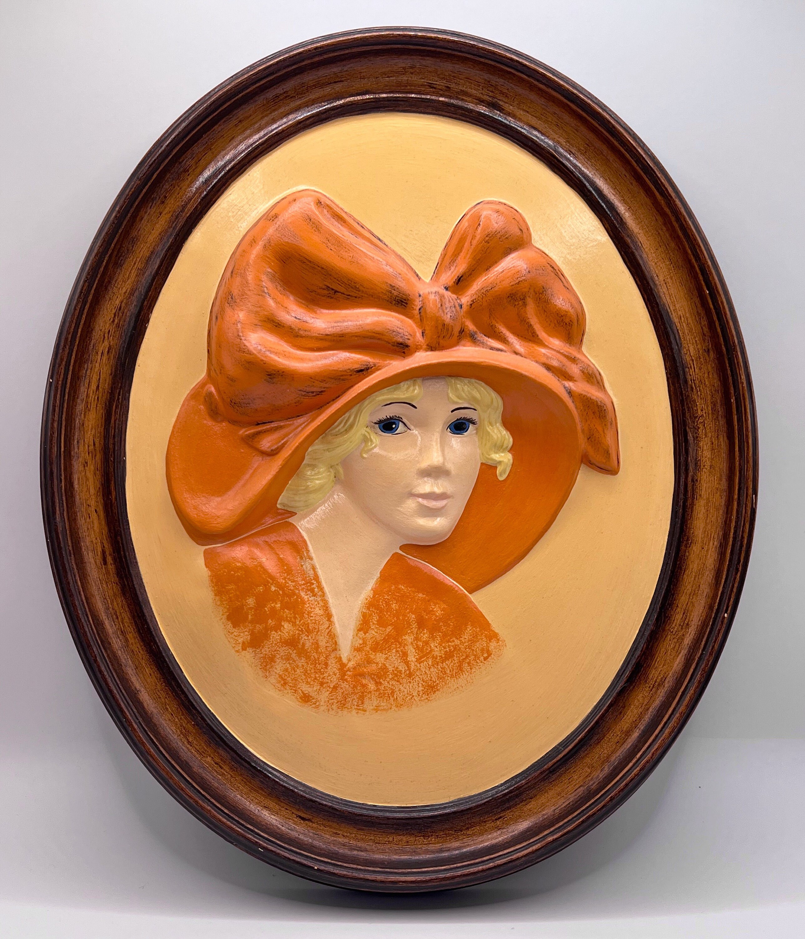 Vintage Pair of 1970s Duncan Ceramic Framed Cameos Early Etsy