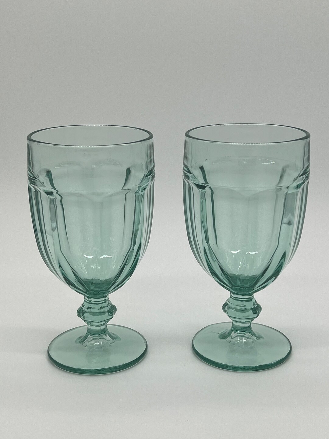 Pair of Libbey Gibraltar Iced Tea Glasses in Spanish Green Etsy