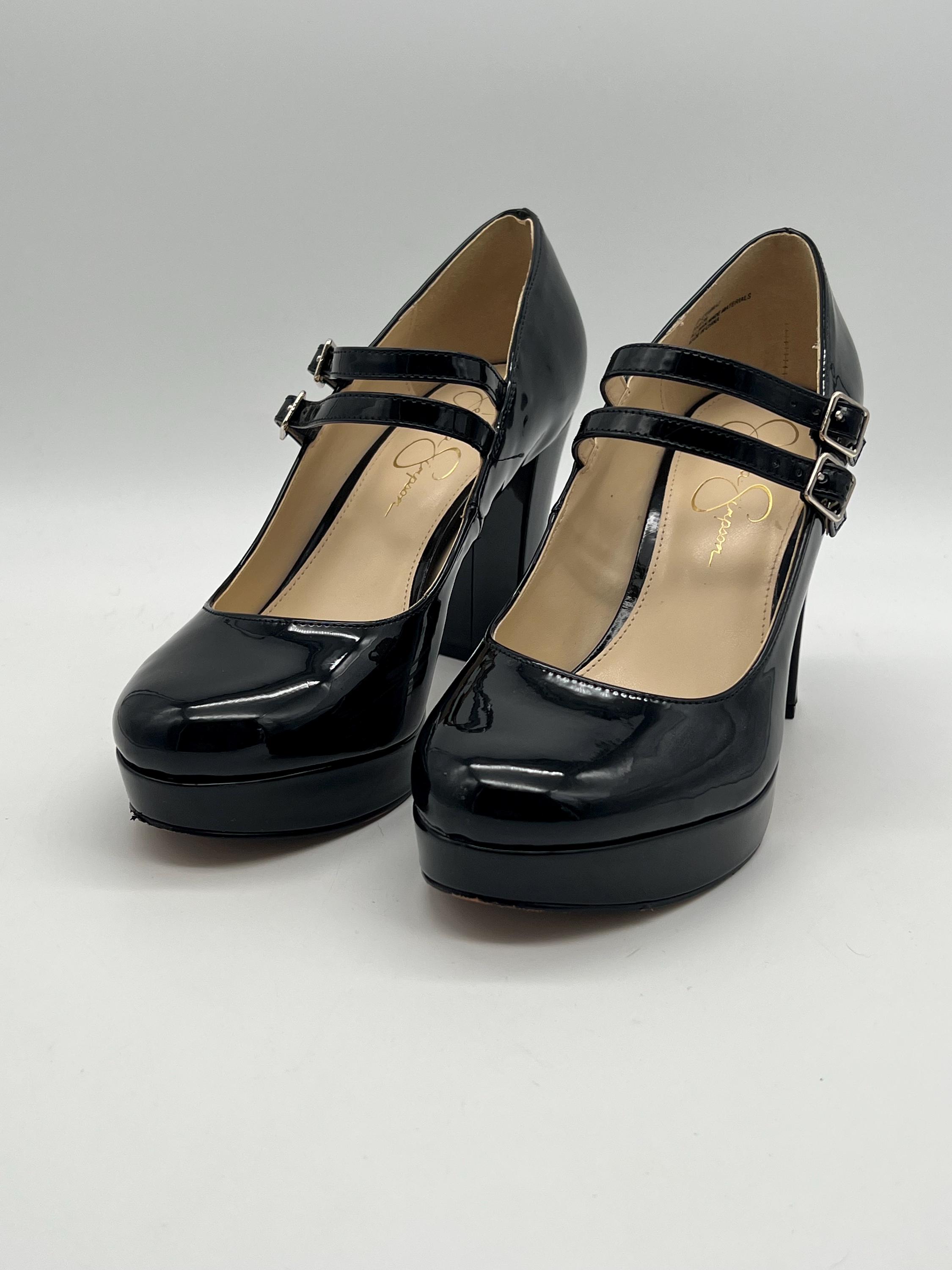 Jessica Simpson Women's Double Strap Mary Jane Patent Pumps, Sz
