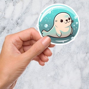 cute seal sticker, animal sticker, sticker sheet, sea creatures
