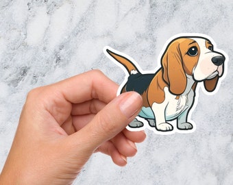 Leuke beagle sticker, hondensticker, dierensticker