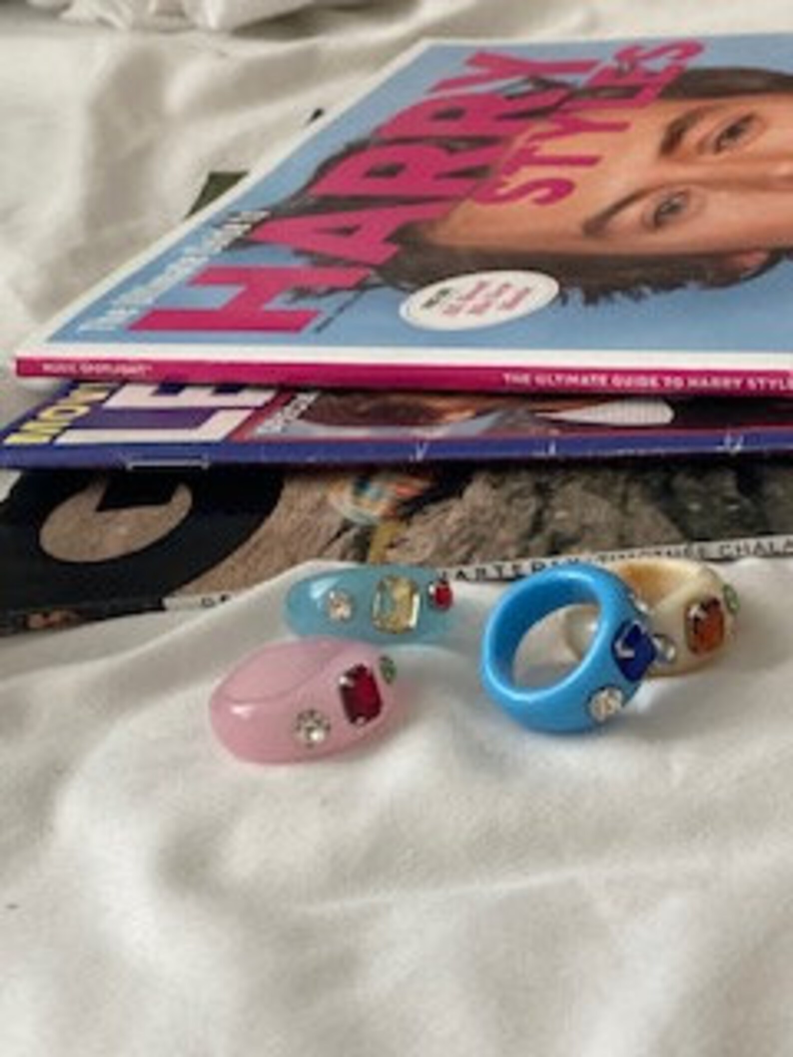 Y2k clay resin gemstone rings clay rings resin rings Etsy