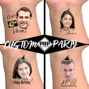 Personalisierte Geburtstagsgeschenke, Geburtstagsgeschenke für Frauen & Männer, personalisierte Tattoos, Geschenk, Geburtstagsgeschenke, Gesichtstattoos, personalisiertes Tattoo