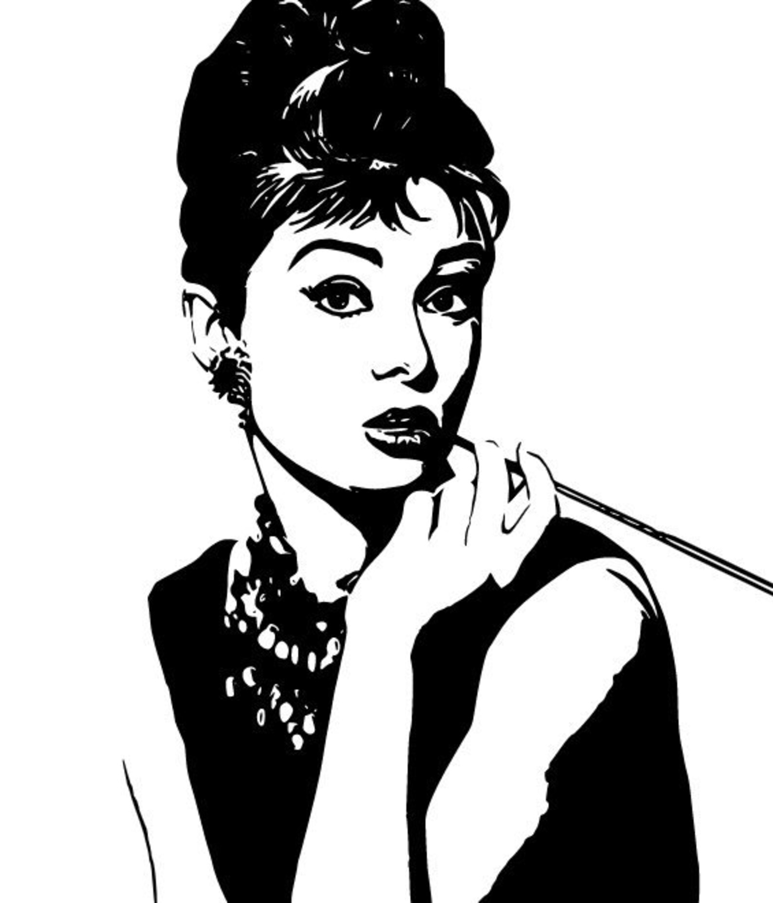 Audrey Hepburn SVG | Etsy