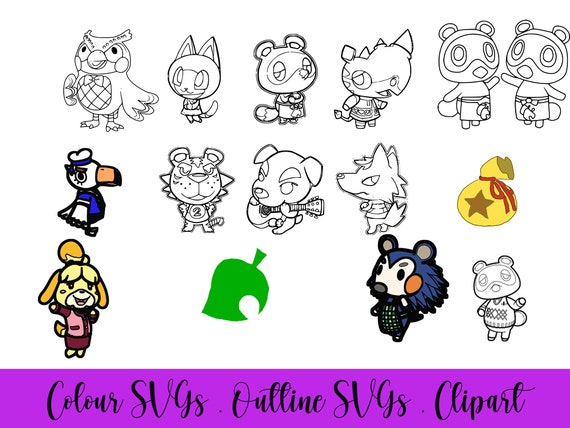 Download Animal Crossing SVG Clipart Bundle | Etsy