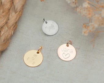 Anhänger Gravur, personalisierbar, Familie, 925 Silber vergoldet, rosévergoldet, silber, Mama, Geschenk, Freundin, Schwester, Freund