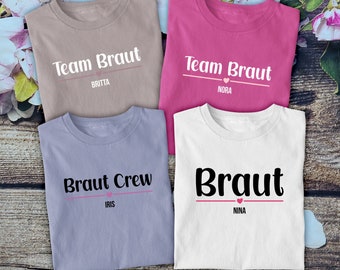 Braut JGA | Team Braut | Braut Crew | Junggesellinnenabschied  T-Shirt Damen Frauen Unisex