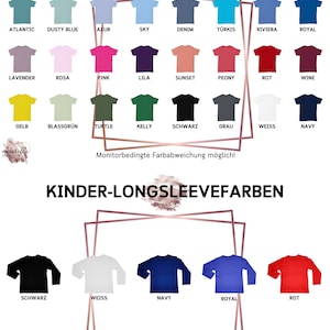 Geburtstagsshirt Mädchen Jungen Langarm Geburtstags T-Shirt personalisiert mit Namen und Zahl 1 2 3 4 5 6 7 8 9 10 Jahre Bild 7