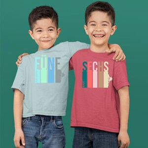 Klettern Geburtstagsshirt Junge Langarm Kurzarm Geburtstags T-Shirt personalisiert mit Zahl und Namen Geschenk 2 3 4 5 6 7 8 9 Jahre Bild 5