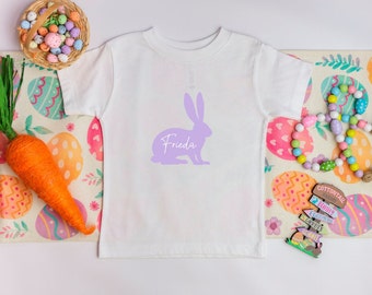 Ostern Geschenk Mädchen Jungen | Ostergeschenk | Osterhase |  Hase T-Shirt | Kinder Shirt | Mädchen Shirt | Langarmshirt mit Namen