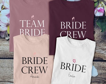 Team Bride Crew JGA Junggesellinnenabschied T-Shirt Damen Frauen Unisex