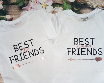 Freundschaft Geschenk personalisiert | Beste Freundinnen T-Shirt | Geschenk für beste Freundin Geburtstag | Best Friends Pfeil |