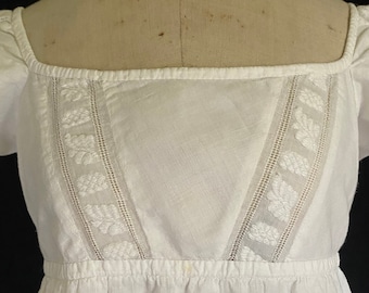 RARE Regency Christening Gown With Decorative Inserts And Appliqué Hem. Lovely Condition. Completely Hand Sewn . Regency Baptism Gown