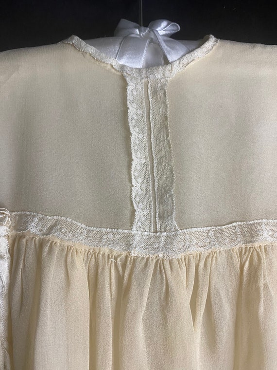 1920s Silk Christening Gown In Silk And Wit… Gem