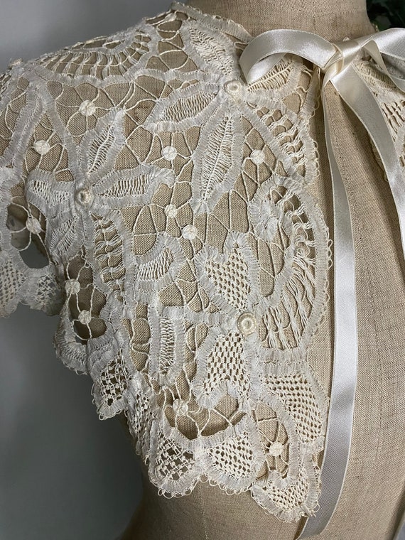 Antique Hand Made Lace Collar. Beautiful Antique … - image 7