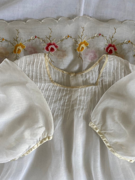 Edwardian Child’s Dress With Cross Stitch Embroid… - image 1