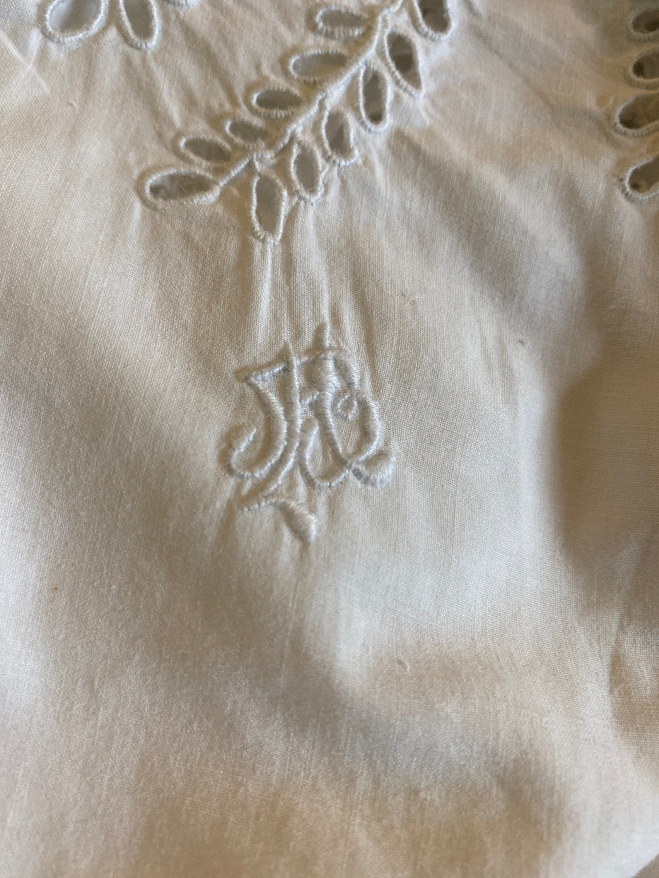 Antique Embroidered Cutwork Lingerie Dress With Monogram . - Etsy
