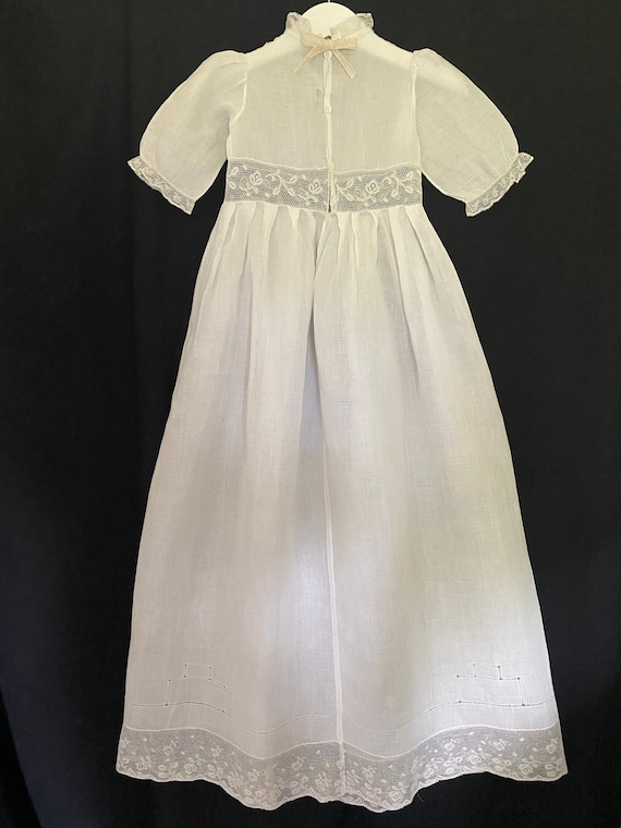 Antique Christening Gown With Drawn Thread Work A… - image 4