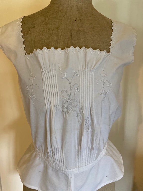 Antique French Corset Cover / Camisole . Edwardian