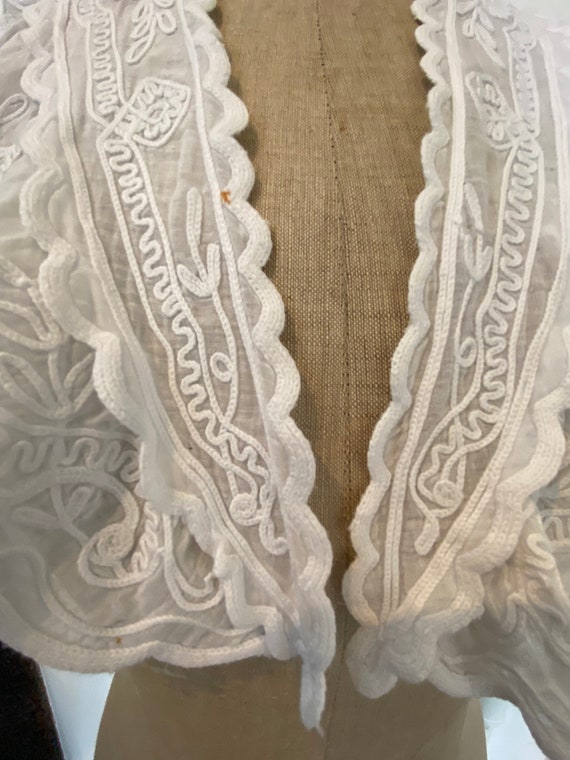 French Antique Cornely Embroidered Collar. French… - image 7